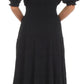 Sakkas Cotton Crepe Smocked Peasant Gypsy Boho Renaissance Mid Length Dress