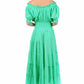 Sakkas Cotton Crepe Smocked Peasant Gypsy Boho Renaissance Mid Length Dress