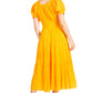 Sakkas Cotton Crepe Smocked Peasant Gypsy Boho Renaissance Mid Length Dress