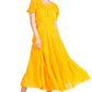 Sakkas Cotton Crepe Smocked Peasant Gypsy Boho Renaissance Mid Length Dress