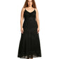 Sakkas Stonewashed Rayon Embroidered Adjustable Spaghetti Straps Long Dress