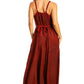 Sakkas Stonewashed Rayon Embroidered Adjustable Spaghetti Straps Long Dress