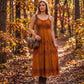 Sakkas Stonewashed Rayon Embroidered Adjustable Spaghetti Straps Long Dress