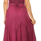 Sakkas Stonewashed Rayon Embroidered Adjustable Spaghetti Straps Long Dress