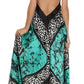 Sakkas Silky Wrap Halter Handkerchief Hem Maxi Dress