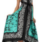 Sakkas Silky Wrap Halter Handkerchief Hem Maxi Dress