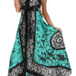 Sakkas Silky Wrap Halter Handkerchief Hem Maxi Dress