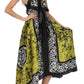 Sakkas Silky Wrap Halter Handkerchief Hem Maxi Dress