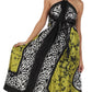 Sakkas Silky Wrap Halter Handkerchief Hem Maxi Dress