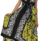 Sakkas Silky Wrap Halter Handkerchief Hem Maxi Dress