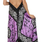 Sakkas Silky Wrap Halter Handkerchief Hem Maxi Dress