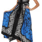 Sakkas Silky Wrap Halter Handkerchief Hem Maxi Dress