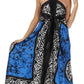 Sakkas Silky Wrap Halter Handkerchief Hem Maxi Dress