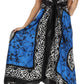 Sakkas Silky Wrap Halter Handkerchief Hem Maxi Dress