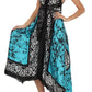 Sakkas Silky Wrap Halter Handkerchief Hem Maxi Dress