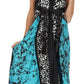 Sakkas Silky Wrap Halter Handkerchief Hem Maxi Dress