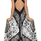 Sakkas Silky Wrap Halter Handkerchief Hem Maxi Dress