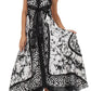 Sakkas Silky Wrap Halter Handkerchief Hem Maxi Dress