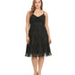 Sakkas Stonewashed Rayon Adjustable Spaghetti Straps Mid Length Dress