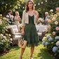 Sakkas Stonewashed Rayon Adjustable Spaghetti Straps Mid Length Dress