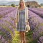 Sakkas Stonewashed Rayon Adjustable Spaghetti Straps Mid Length Dress