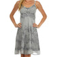 Sakkas Stonewashed Rayon Adjustable Spaghetti Straps Mid Length Dress
