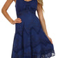 Sakkas Stonewashed Rayon Adjustable Spaghetti Straps Mid Length Dress