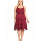 Sakkas Stonewashed Rayon Adjustable Spaghetti Straps Mid Length Dress
