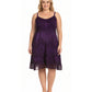 Sakkas Stonewashed Rayon Adjustable Spaghetti Straps Mid Length Dress