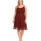 Sakkas Stonewashed Rayon Adjustable Spaghetti Straps Mid Length Dress