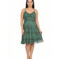 Sakkas Stonewashed Rayon Adjustable Spaghetti Straps Mid Length Dress
