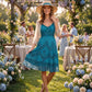 Sakkas Stonewashed Rayon Adjustable Spaghetti Straps Mid Length Dress