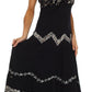 Sakkas Luna Batik Embroidered Adjustable Spaghetti Strap Dress