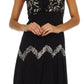 Sakkas Luna Batik Embroidered Adjustable Spaghetti Strap Dress