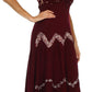 Sakkas Luna Batik Embroidered Adjustable Spaghetti Strap Dress