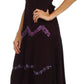 Sakkas Luna Batik Embroidered Adjustable Spaghetti Strap Dress