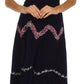 Sakkas Luna Batik Embroidered Adjustable Spaghetti Strap Dress