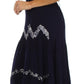 Sakkas Luna Batik Embroidered Adjustable Spaghetti Strap Dress