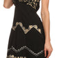 Sakkas Jolie Batik Embroidered Adjustable Spaghetti Strap Dress
