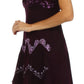 Sakkas Jolie Batik Embroidered Adjustable Spaghetti Strap Dress