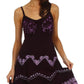 Sakkas Jolie Batik Embroidered Adjustable Spaghetti Strap Dress