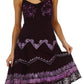 Sakkas Jolie Batik Embroidered Adjustable Spaghetti Strap Dress