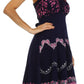 Sakkas Jolie Batik Embroidered Adjustable Spaghetti Strap Dress