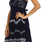 Sakkas Jolie Batik Embroidered Adjustable Spaghetti Strap Dress