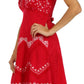 Sakkas Jolie Batik Embroidered Adjustable Spaghetti Strap Dress