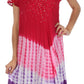 Sakkas Multi Color Tie Dye Cap Sleeve Caftan Dress / Cover Up