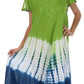 Sakkas Multi Color Tie Dye Cap Sleeve Caftan Dress / Cover Up