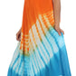 Sakkas Multi Color Tie Dye Cap Sleeve Caftan Dress / Cover Up