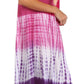 Sakkas Multi Color Tie Dye Cap Sleeve Caftan Dress / Cover Up
