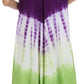 Sakkas Multi Color Tie Dye Cap Sleeve Caftan Dress / Cover Up